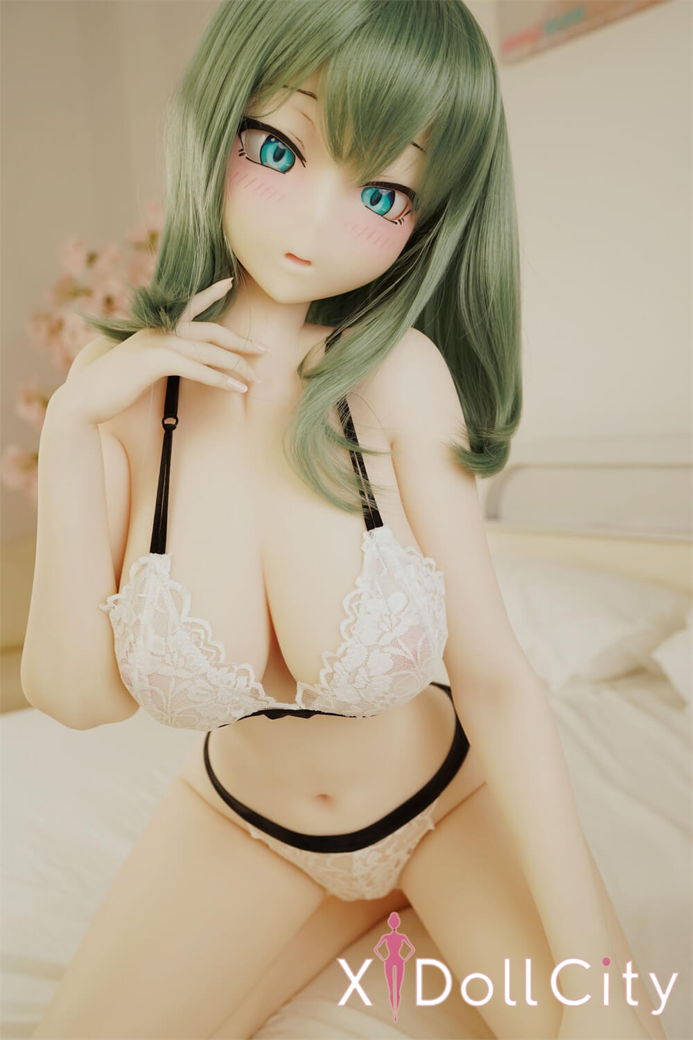 Irokebijin 色気美人   Akane 148cm Fカップ S-TPE製 照れ顔のグリーンヘア彼女 成人スタイルラブドール 新品