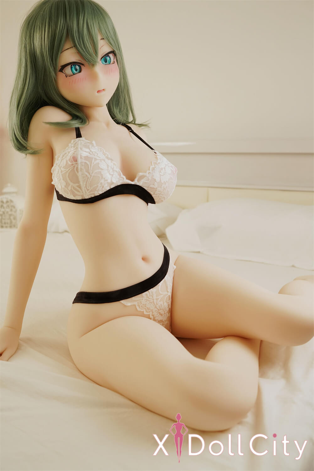 Irokebijin 色気美人   Akane 148cm Fカップ S-TPE製 照れ顔のグリーンヘア彼女 成人スタイルラブドール 新品