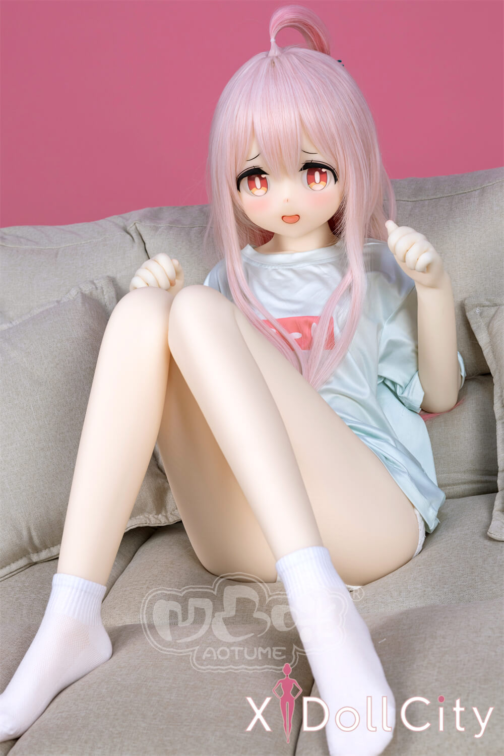 Aotume Doll #129ヘッド AAカップ 『お兄ちゃんはおしまい!』緒山真尋 Slim フルTPE製 無邪気 コン コスプレ系 成人スタイルラブドール 新品