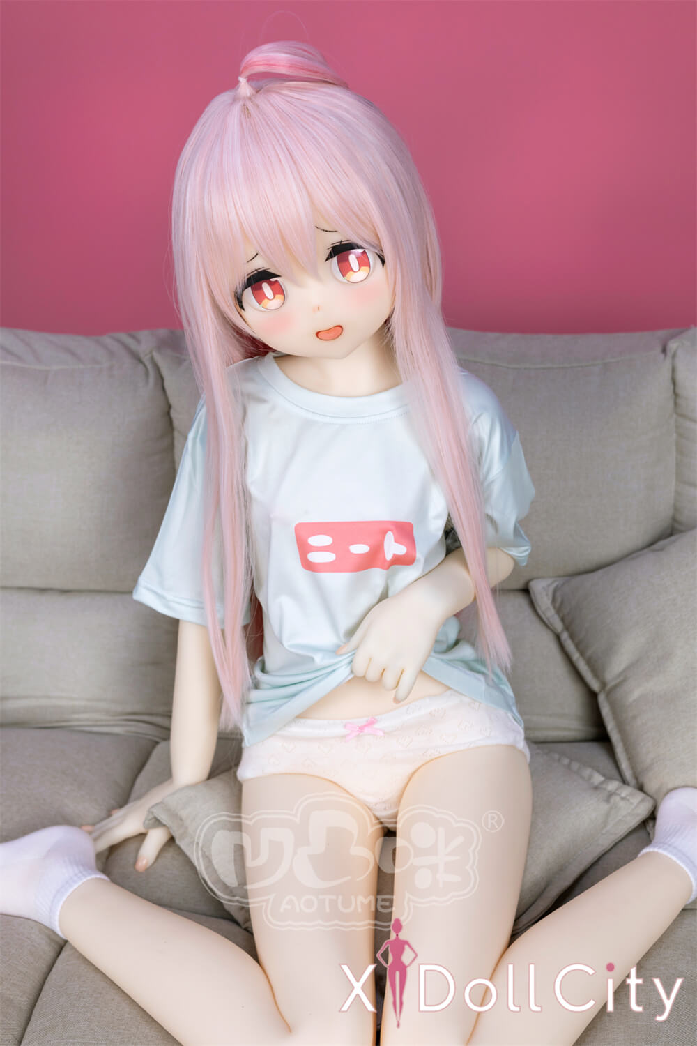 Aotume Doll #129ヘッド AAカップ 『お兄ちゃんはおしまい!』緒山真尋 Slim フルTPE製 無邪気 コン コスプレ系 成人スタイルラブドール 新品