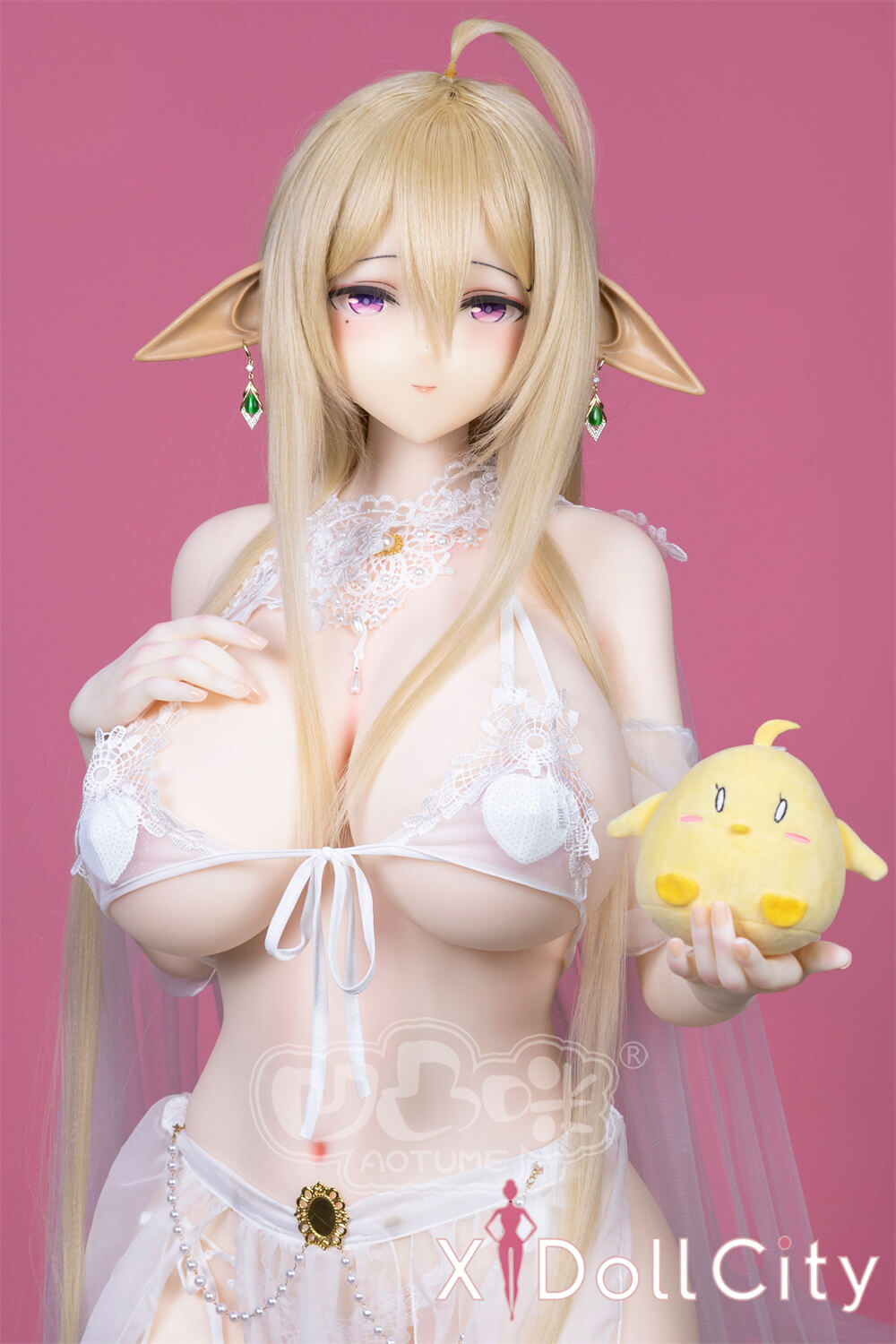 Aotume Doll #131金狮 160cm Kカップ シリコンヘッド+TPEボディ 爆乳 巨尻 付け耳同梱 色気 ラブドール 新品