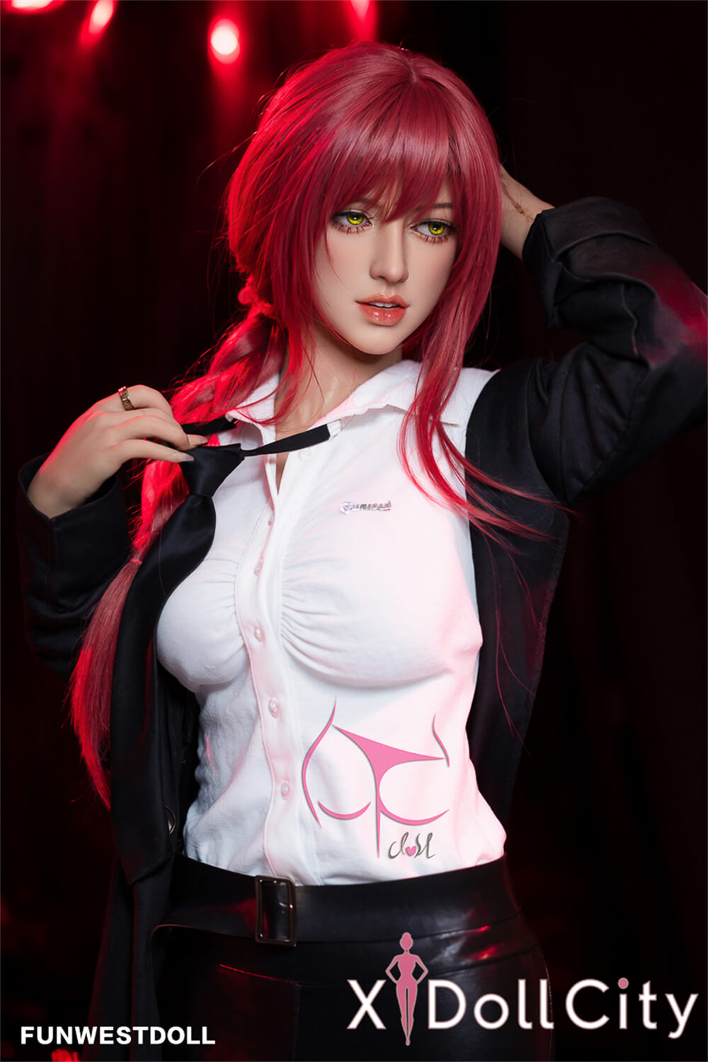 FunWest Doll Chloe #035 162cm Fカップ Natural肌 赤髪 魅惑 「チェンソーマン」マキマ コスプレ系 凛々 スタイル満点 セックスドール