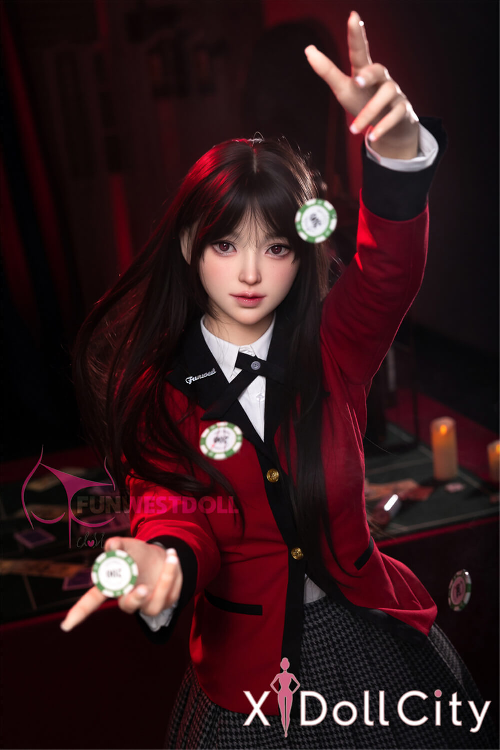 FunWest Doll Alice #038S 159cm Aカップ White肌 フルシリコン 「賭ケグルイ」蛇喰夢子 コスプレ系 ラブドール