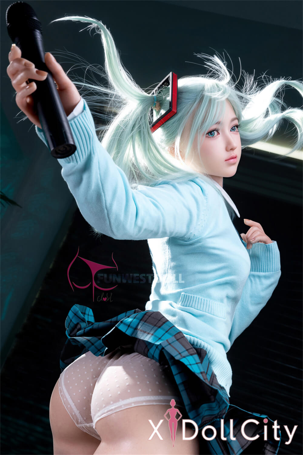 FunWest Doll Amy #041S 159cm Aカップ White肌 フルシリコン 初音ミク コスプレ系 次元を超える美少女 ちっぱい ラブドール