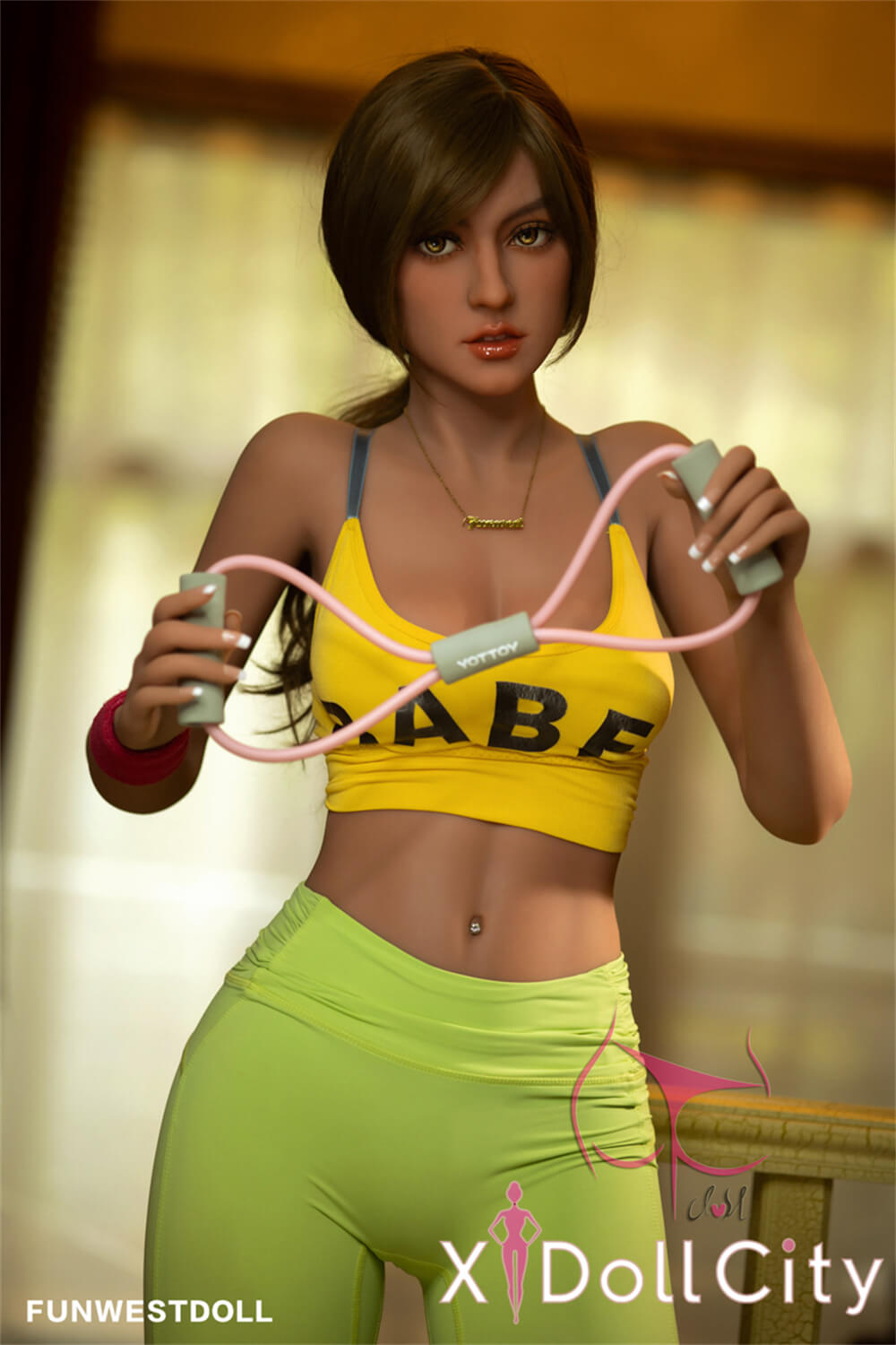 FunWest Doll Jasmine 165cm Cカップ #027 Tan肌 フィットネス美女ラブドール 元気いっぱいのジムトレーナー ラブドール