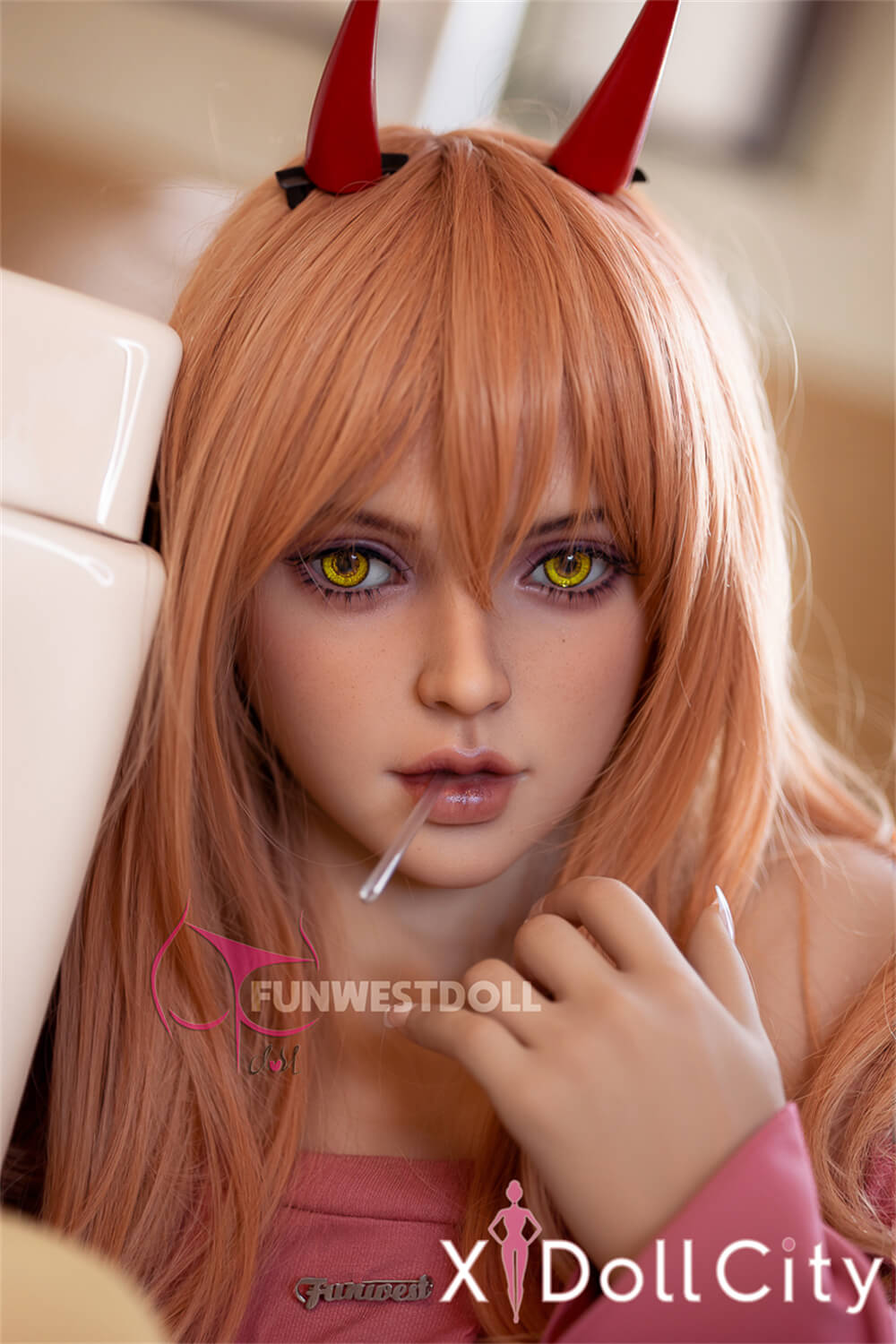 FunWest Doll Lily 159cm Aカップ Natural肌 #036 「チェンソーマン」パワー コスプレ系 次元を超える彼女 ちっぱい ラブドール