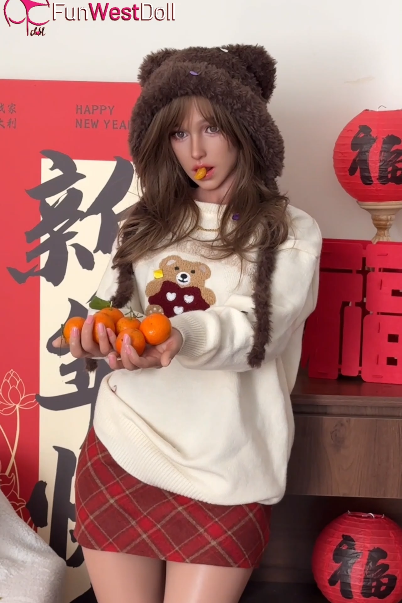 FunWest Doll Bella #037SJ 159cm Aカップ Natural肌 フルシリコン 顎機能付き 新年スペシャル 貧乳 ラブドール