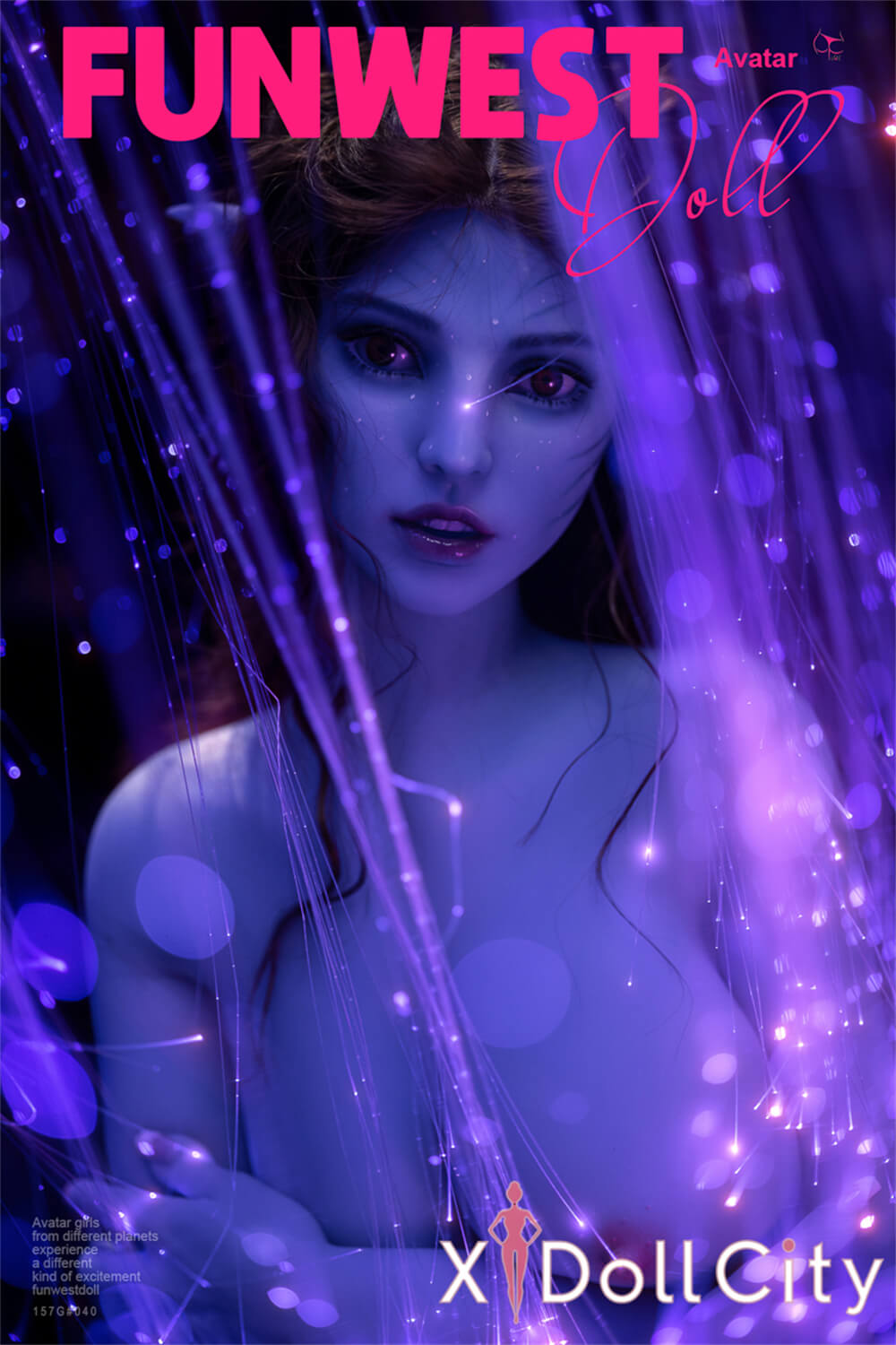 FunWest Doll Kylie 157cm Gカップ #040 Blue肌 Avatarインスパイア 蒼き女神 コスプレ系 人外系 エルフ耳 ワイルド リアルドール