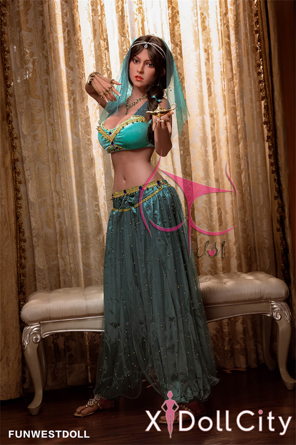 FunWest Doll Jasmine 162cm Fカップ #027 Tan肌 『アラジン』茉莉姫風 コスプレ系 エキゾチックな愛の夢 ラブドール