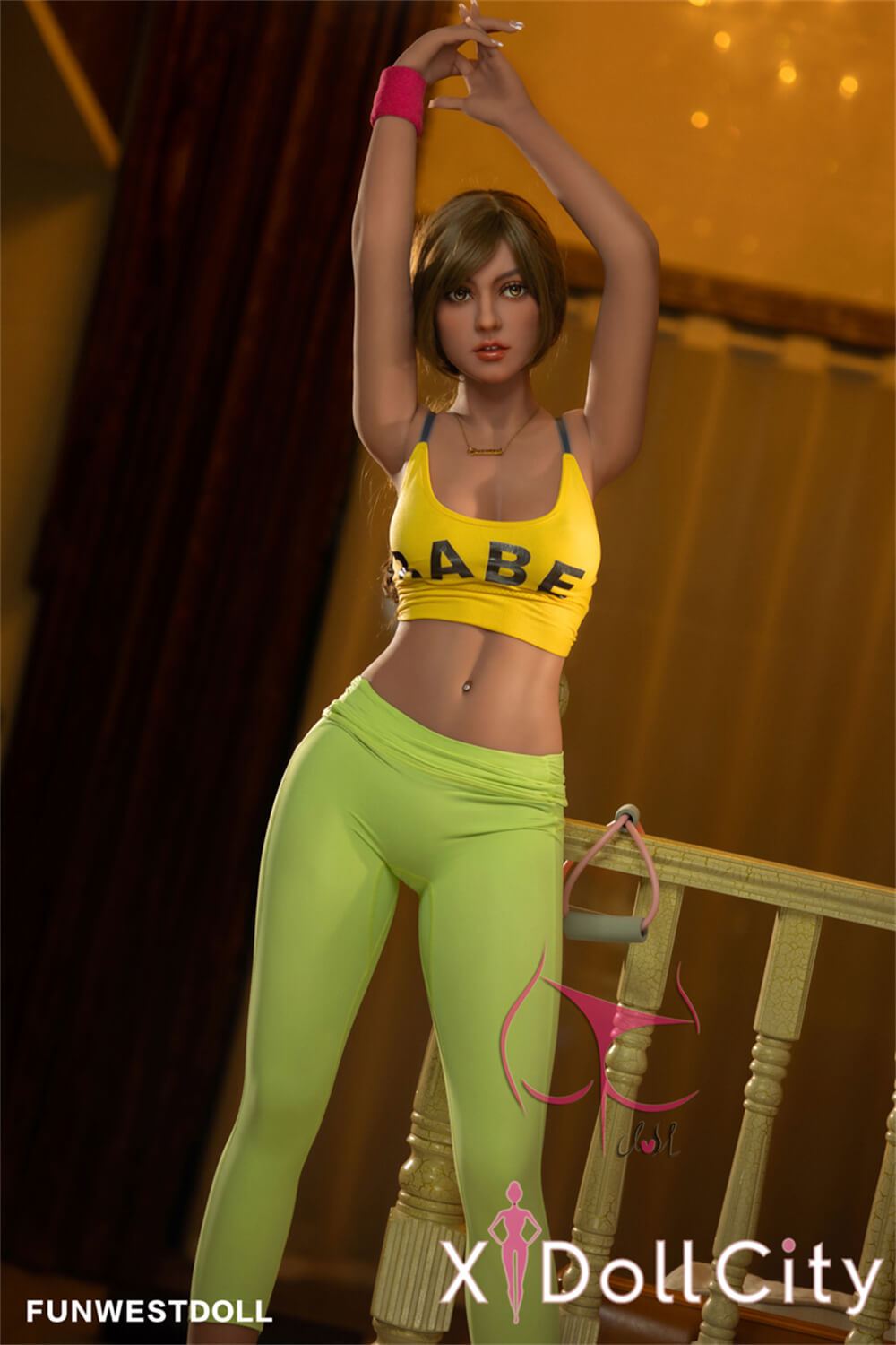 FunWest Doll Jasmine 165cm Cカップ #027 Tan肌 フィットネス美女ラブドール 元気いっぱいのジムトレーナー ラブドール