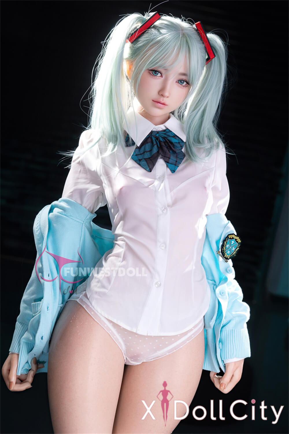 FunWest Doll Amy #041S 159cm Aカップ White肌 フルシリコン 初音ミク コスプレ系 次元を超える美少女 ちっぱい ラブドール