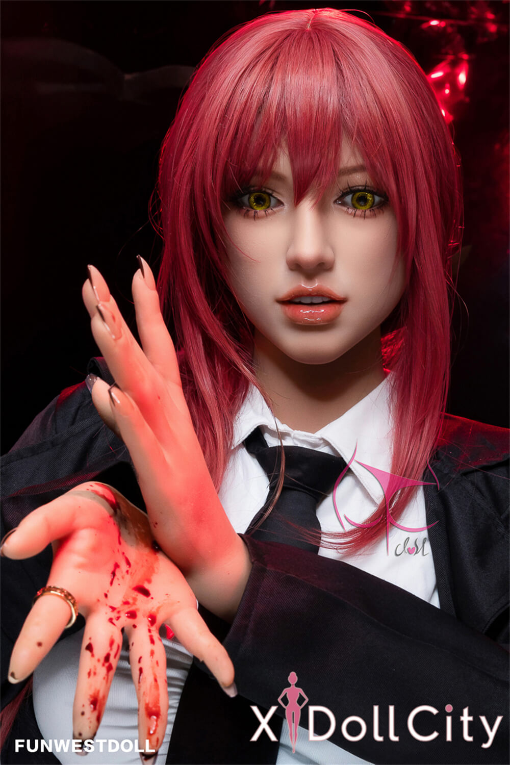 FunWest Doll Chloe #035 162cm Fカップ Natural肌 赤髪 魅惑 「チェンソーマン」マキマ コスプレ系 凛々 スタイル満点 セックスドール