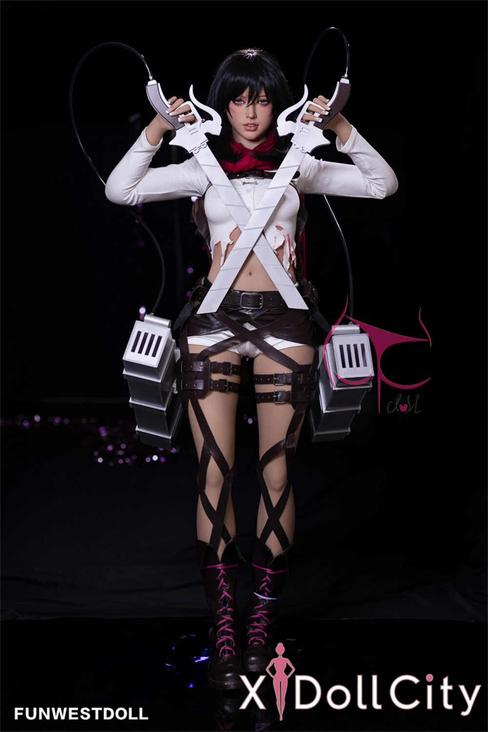 FunWest Doll Chloe #035 159cm Aカップ Natural肌 「進撃の巨人」ミカサ・アッカーマン コスプレ系 寡黙な美少女 ジト目 ラブドール