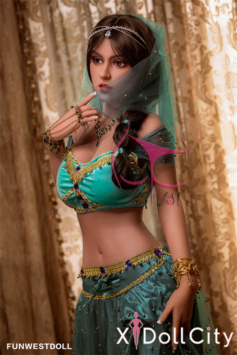 FunWest Doll Jasmine 162cm Fカップ #027 Tan肌 『アラジン』茉莉姫風 コスプレ系 エキゾチックな愛の夢 ラブドール