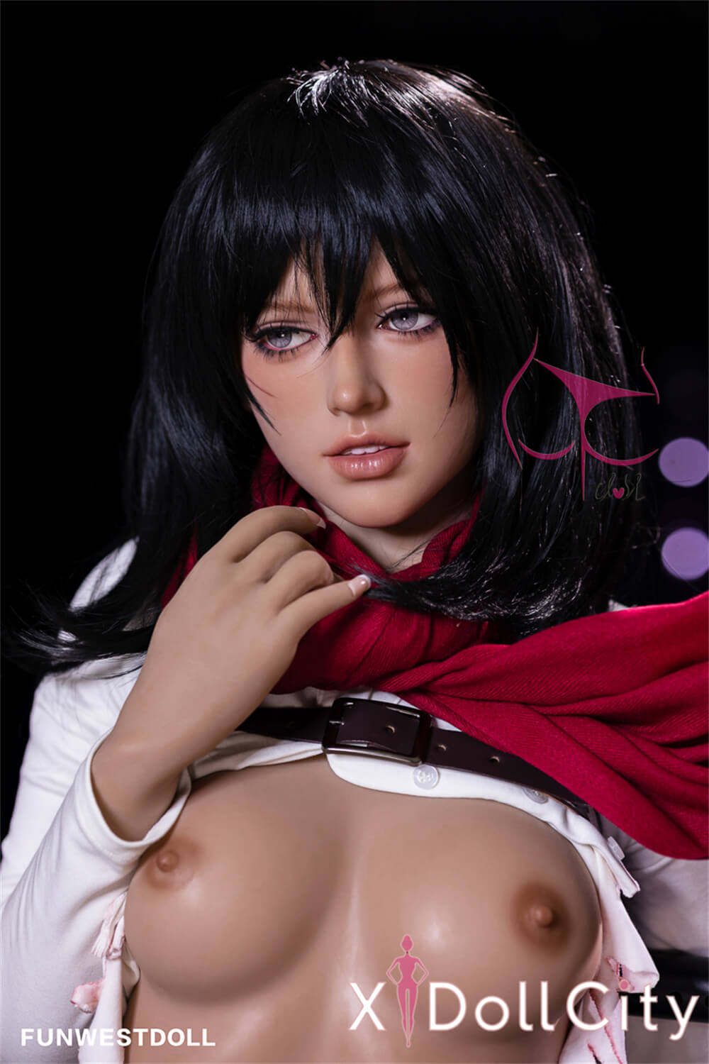 FunWest Doll Chloe #035 159cm Aカップ Natural肌 「進撃の巨人」ミカサ・アッカーマン コスプレ系 寡黙な美少女 ジト目 ラブドール