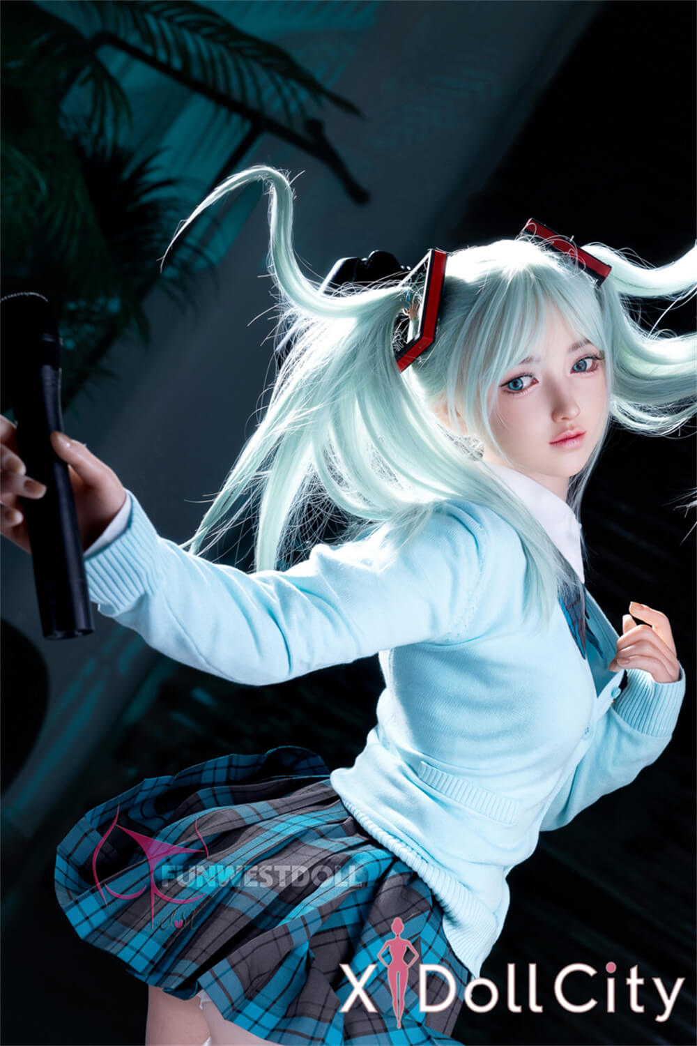 FunWest Doll Amy #041S 159cm Aカップ White肌 フルシリコン 初音ミク コスプレ系 次元を超える美少女 ちっぱい ラブドール