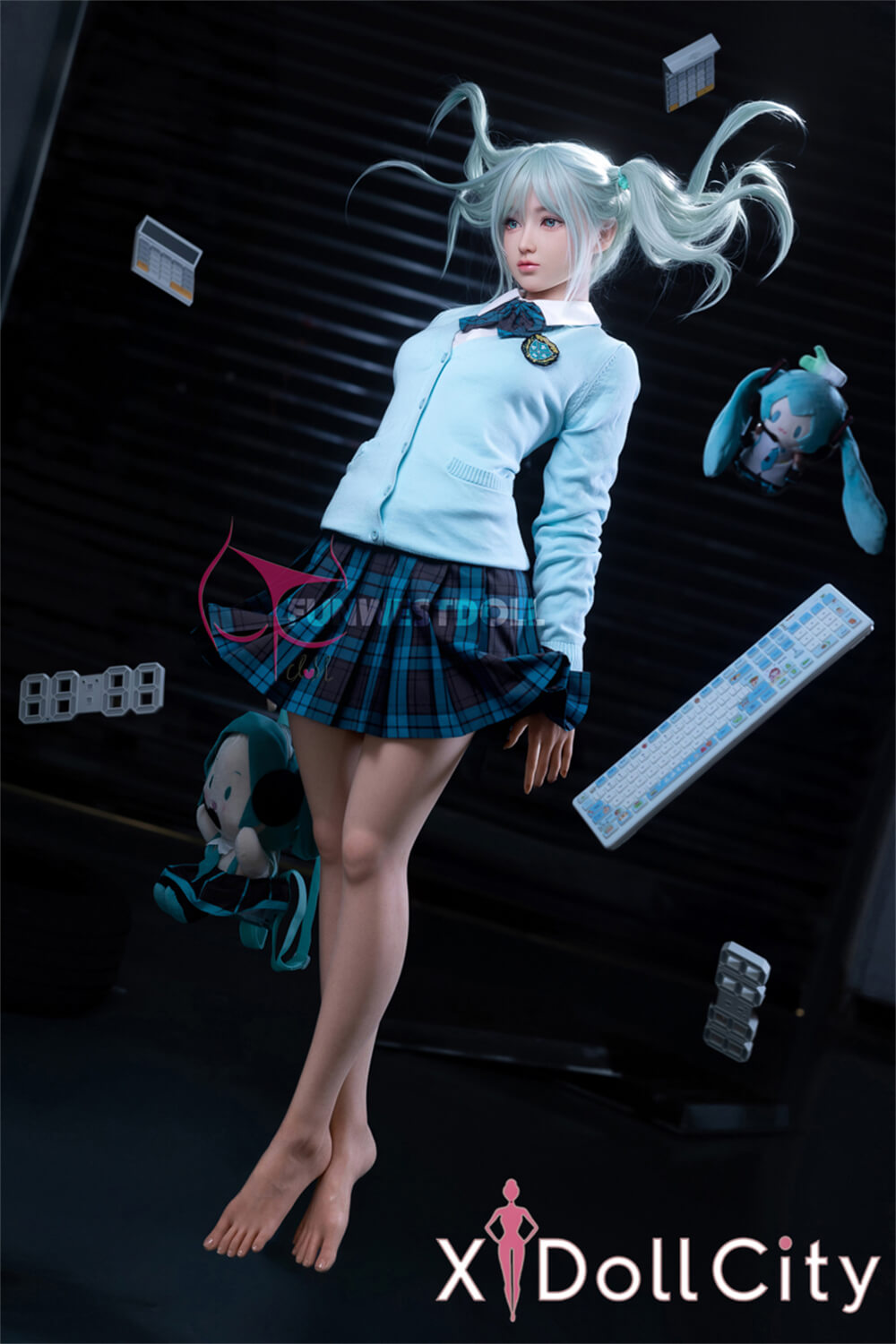 FunWest Doll Amy #041S 159cm Aカップ White肌 フルシリコン 初音ミク コスプレ系 次元を超える美少女 ちっぱい ラブドール