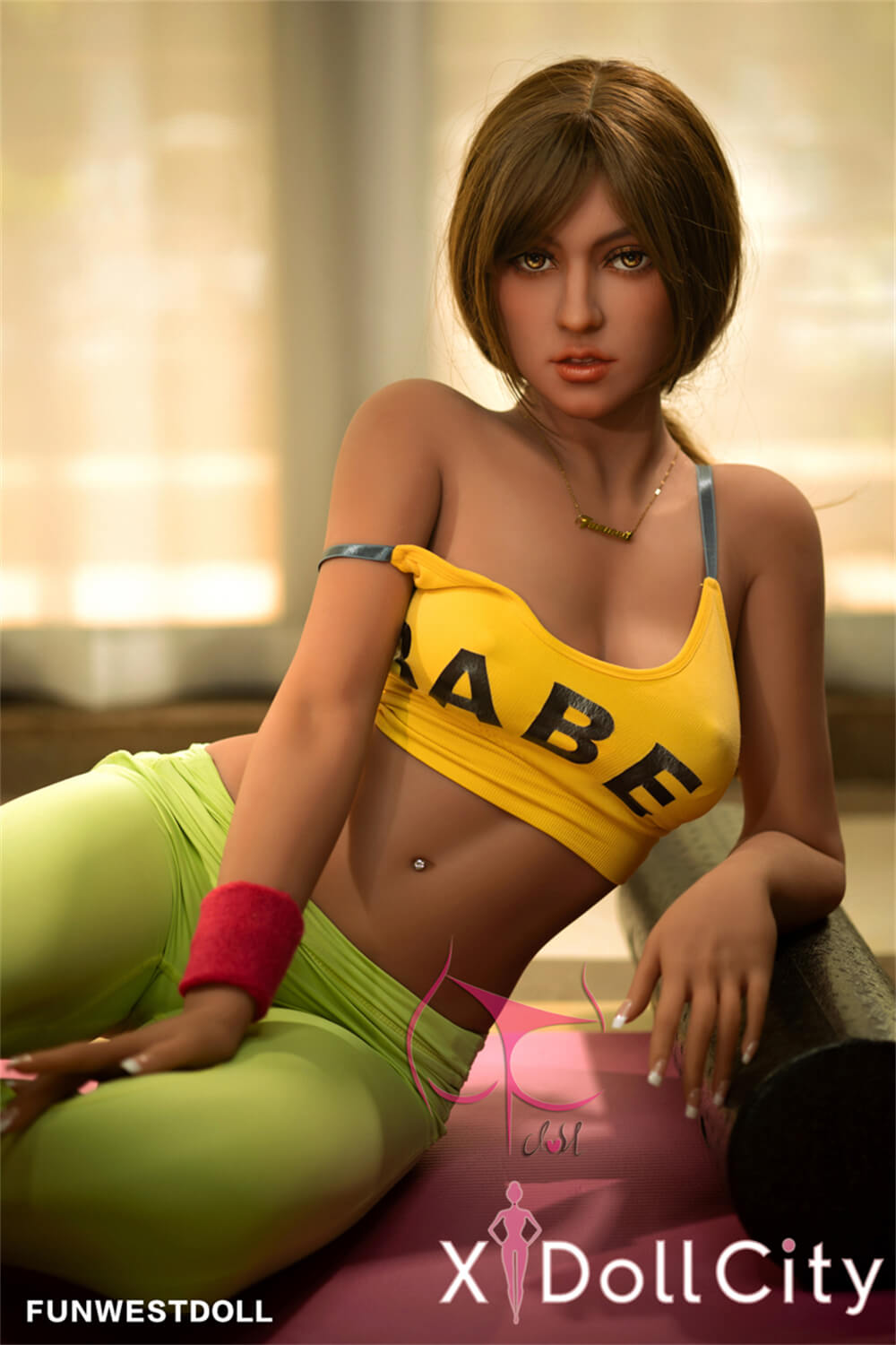 FunWest Doll Jasmine 165cm Cカップ #027 Tan肌 フィットネス美女ラブドール 元気いっぱいのジムトレーナー ラブドール