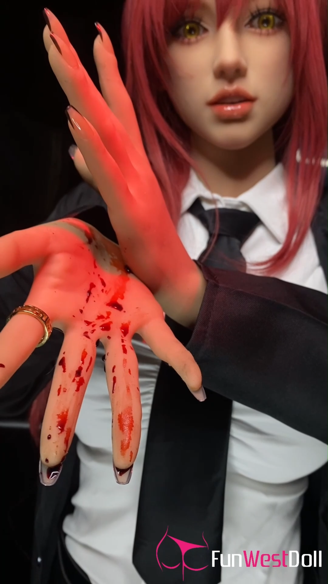FunWest Doll Chloe #035 162cm Fカップ Natural肌 赤髪 魅惑 「チェンソーマン」マキマ コスプレ系 凛々 スタイル満点 セックスドール