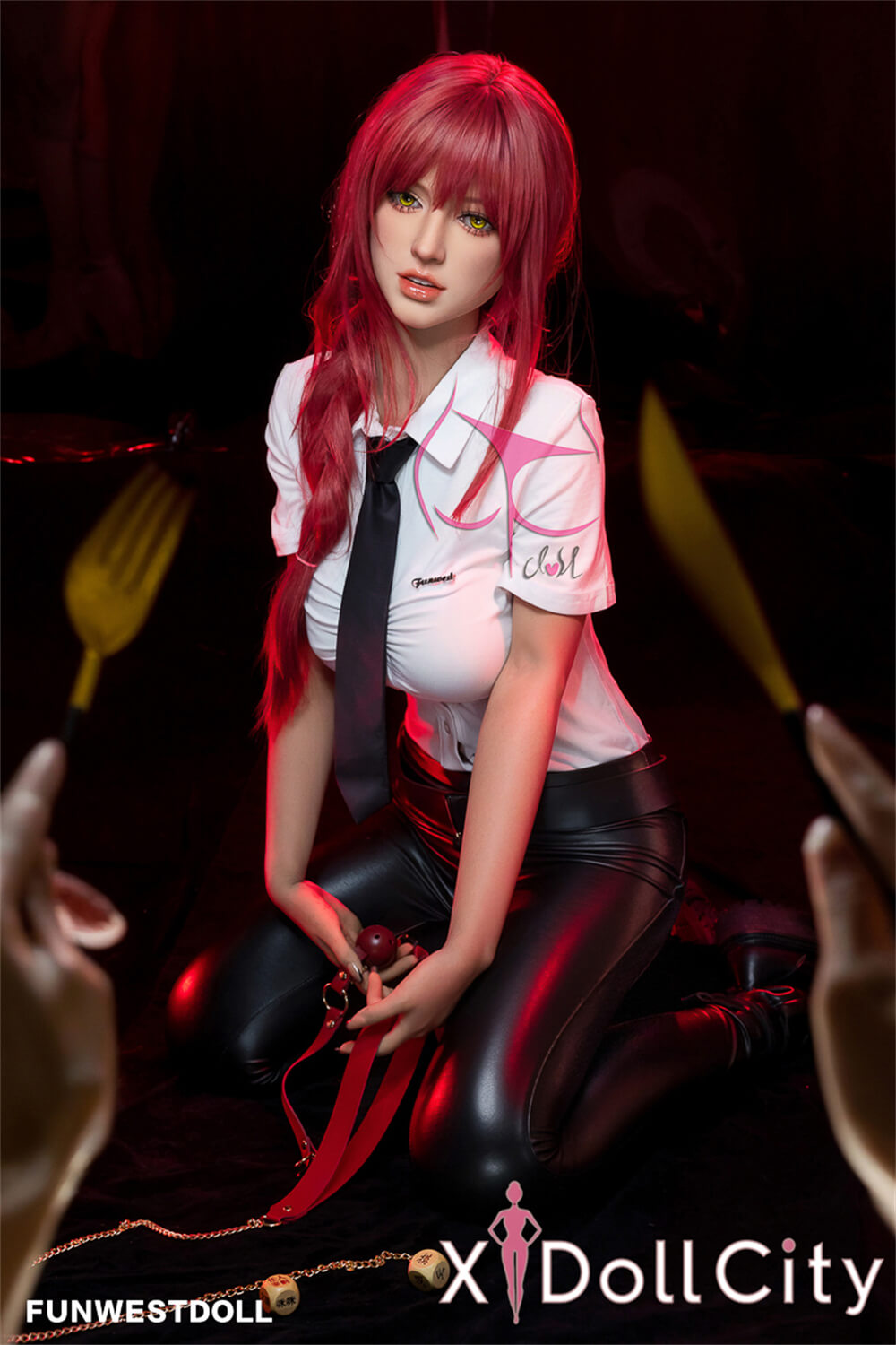 FunWest Doll Chloe #035 162cm Fカップ Natural肌 赤髪 魅惑 「チェンソーマン」マキマ コスプレ系 凛々 スタイル満点 セックスドール