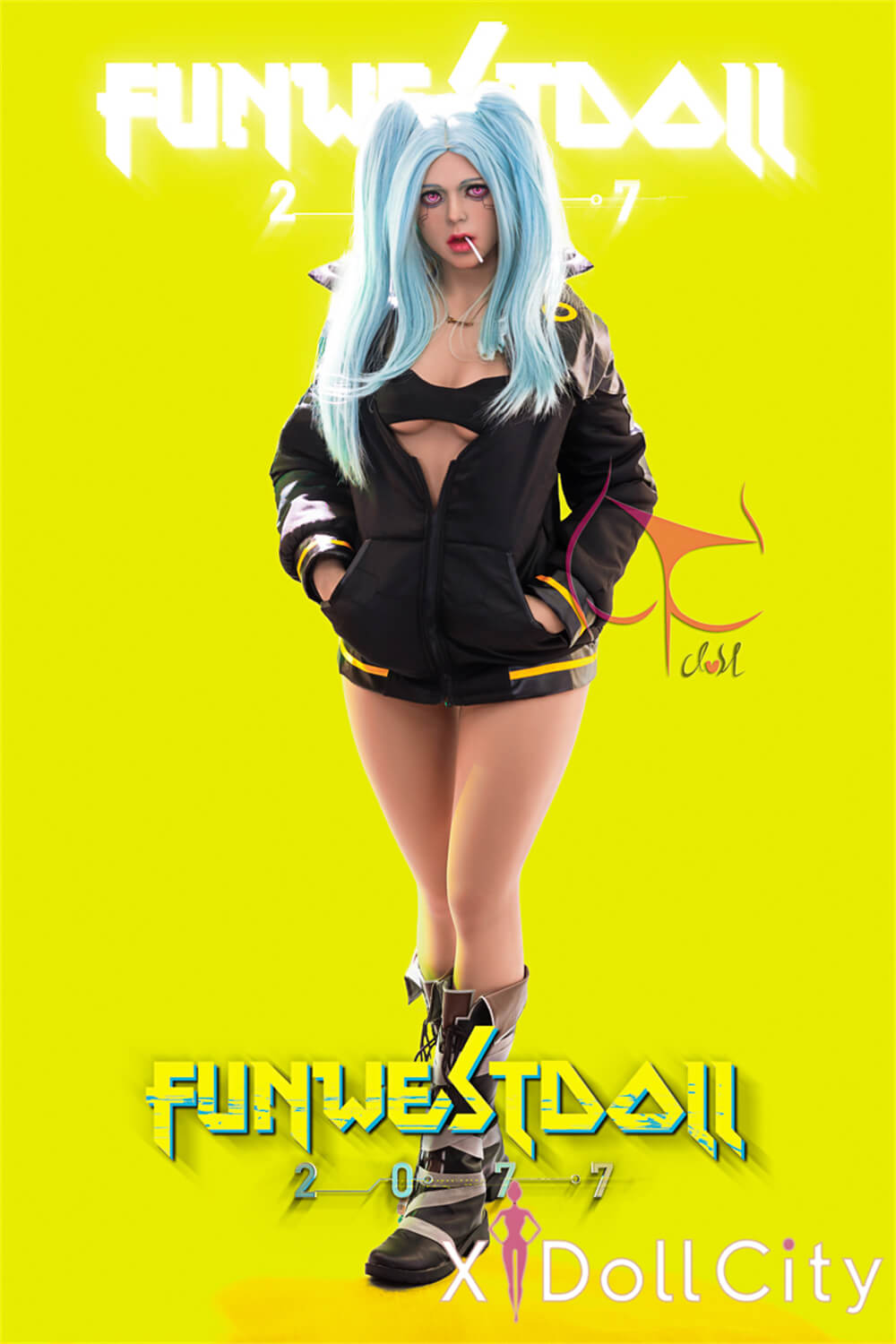 FunWest Doll Assos #030 157cm Cカップ Natural肌 「サイバーパンク2077」レベッカ コスプレ系 ギャル 美乳 ラブドール