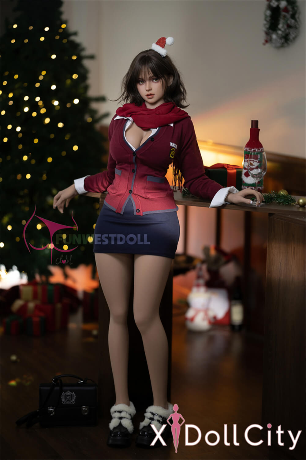 FunWest Doll Lily #036 157cm Gカップ Natural肌 JK 美少女 魅惑の谷間 クリスマスデート ラブドール