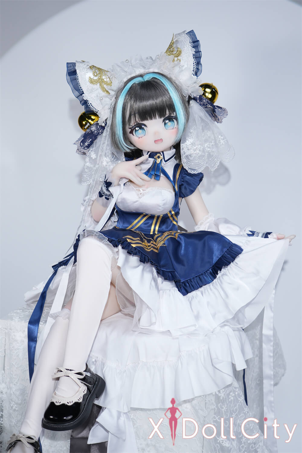 MW Girl(魔物姫) 7kg チェシャ 呆け顔がたまらなくキュートな猫耳っ子リアルドール 掲載画像はレジンヘッド+シリコンボディ 肌色&眼球色&メイク&ウィッグ&衣装は宣材写真と同じ 成人スタイルラブドール