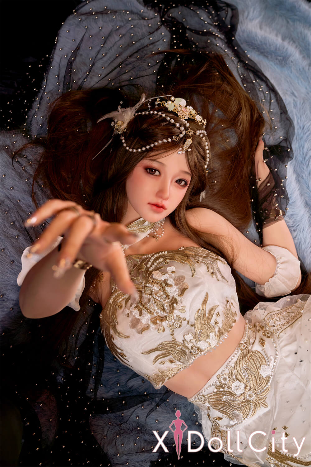 Sangedoll 彩月 #41 158cm Eカップ 顎機能追加可 フルシリコン リアルな肌質感付き 天女 綺麗 等身大 ラブドール