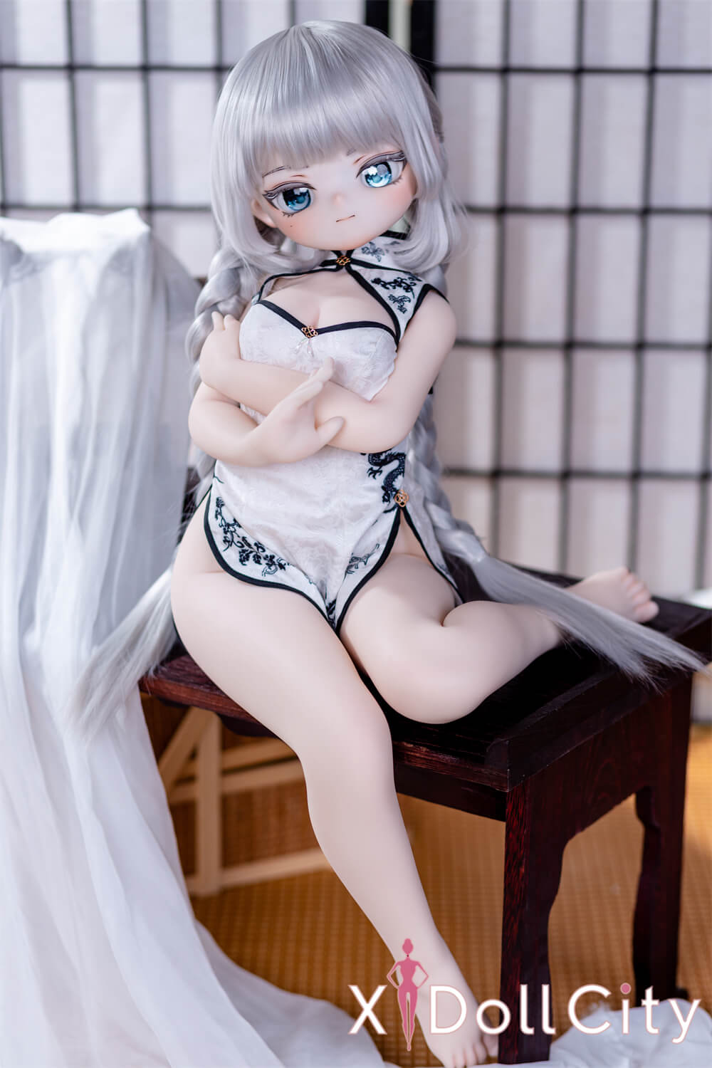 MW Girl(魔物姫) 7kg 桜井雪奈 7kg メイド服 掲載画像はレジンヘッド+シリコンボディ 肌色&眼球色&メイク&ウィッグ&衣装は宣材写真と同じ 成人スタイルラブドール