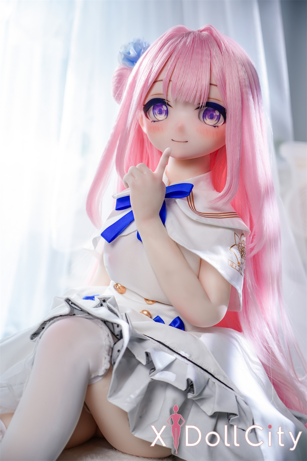 MW Girl (魔物姫)  7kg 薇花ヘッド 掲載画像はレジンヘッド+シリコンボディ 肌色&眼球色&メイク&ウィッグ&衣装は宣材写真と同じ 成人スタイルラブドール白いセーラー服ロリ系アニメドール セクシーフィギュア