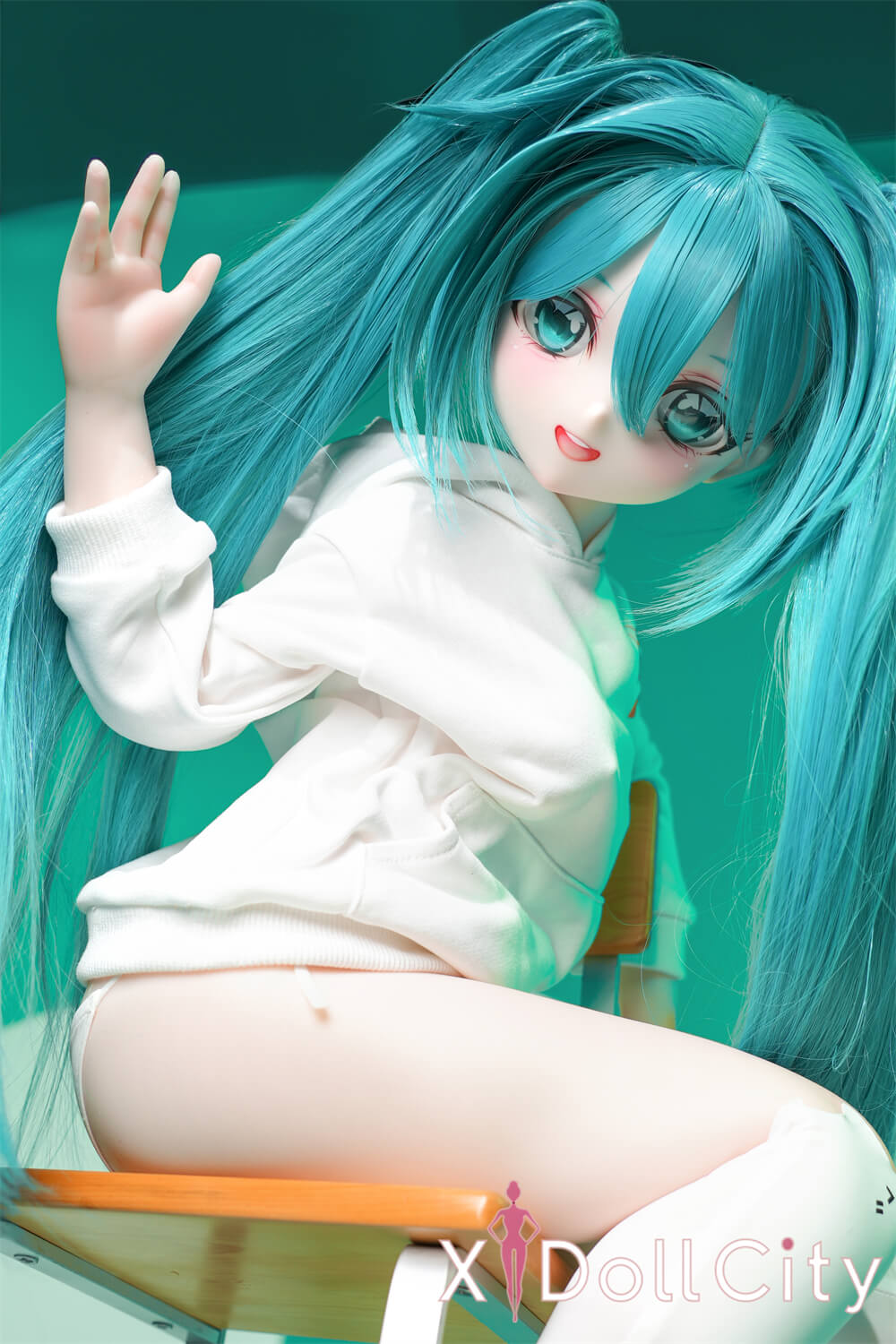 MW Girl(魔物姫) 7kg 小音 掲載画像はレジンヘッド+シリコンボディ 元気系 初音ミク アニメドール 肌色&眼球色&メイク&ウィッグ&衣装は宣材写真と同じ 成人スタイルラブドール