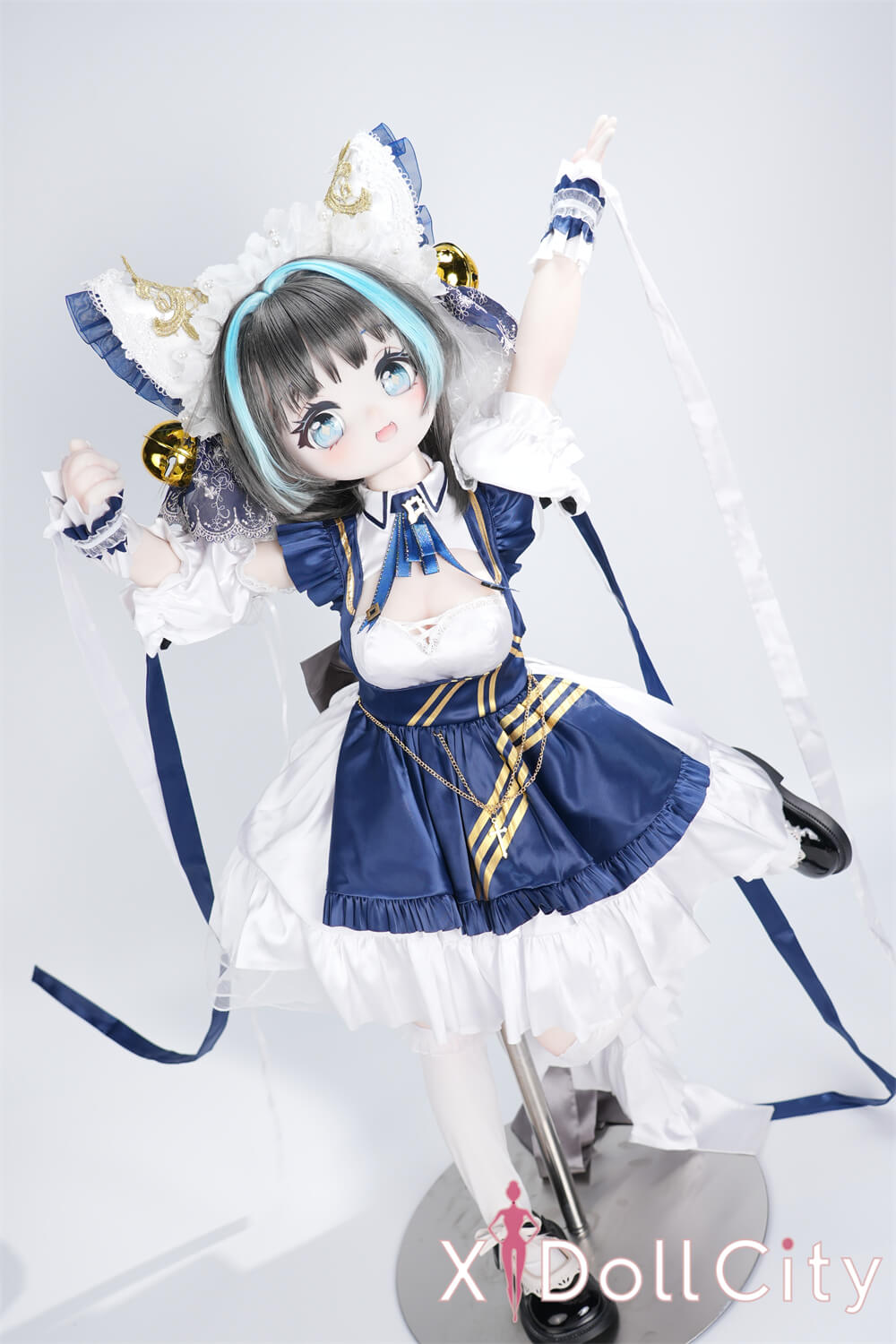 MW Girl(魔物姫) 7kg チェシャ 呆け顔がたまらなくキュートな猫耳っ子リアルドール 掲載画像はレジンヘッド+シリコンボディ 肌色&眼球色&メイク&ウィッグ&衣装は宣材写真と同じ 成人スタイルラブドール