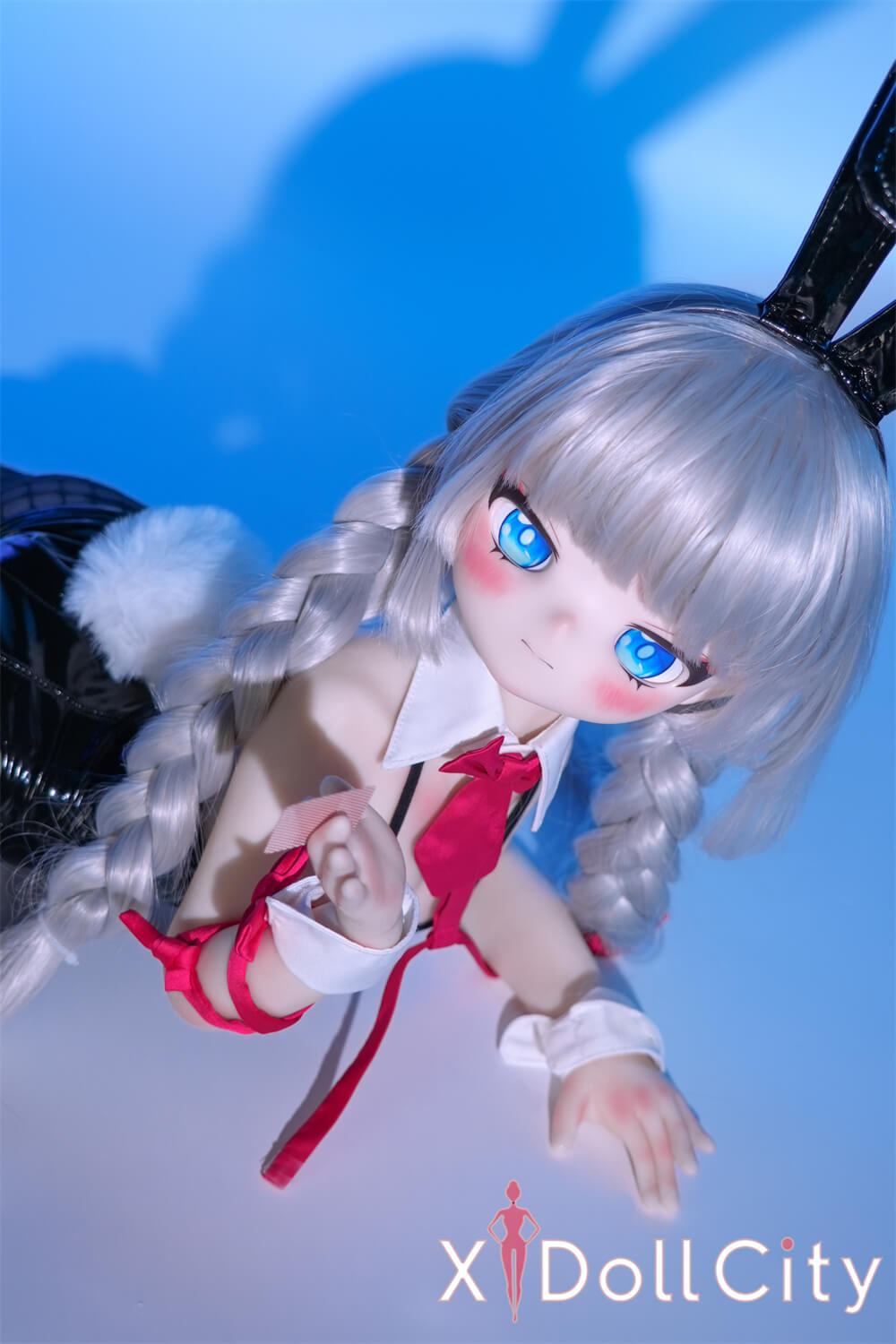 MW Girl (魔物姫)7kg 柚湖(ゆずこ)アニメドール 掲載画像はレジンヘッド+シリコンボディ 氷色ウサギガール 肌色&眼球色&メイク&ウィッグ&衣装は宣材写真と同じ 成人スタイルラブドール