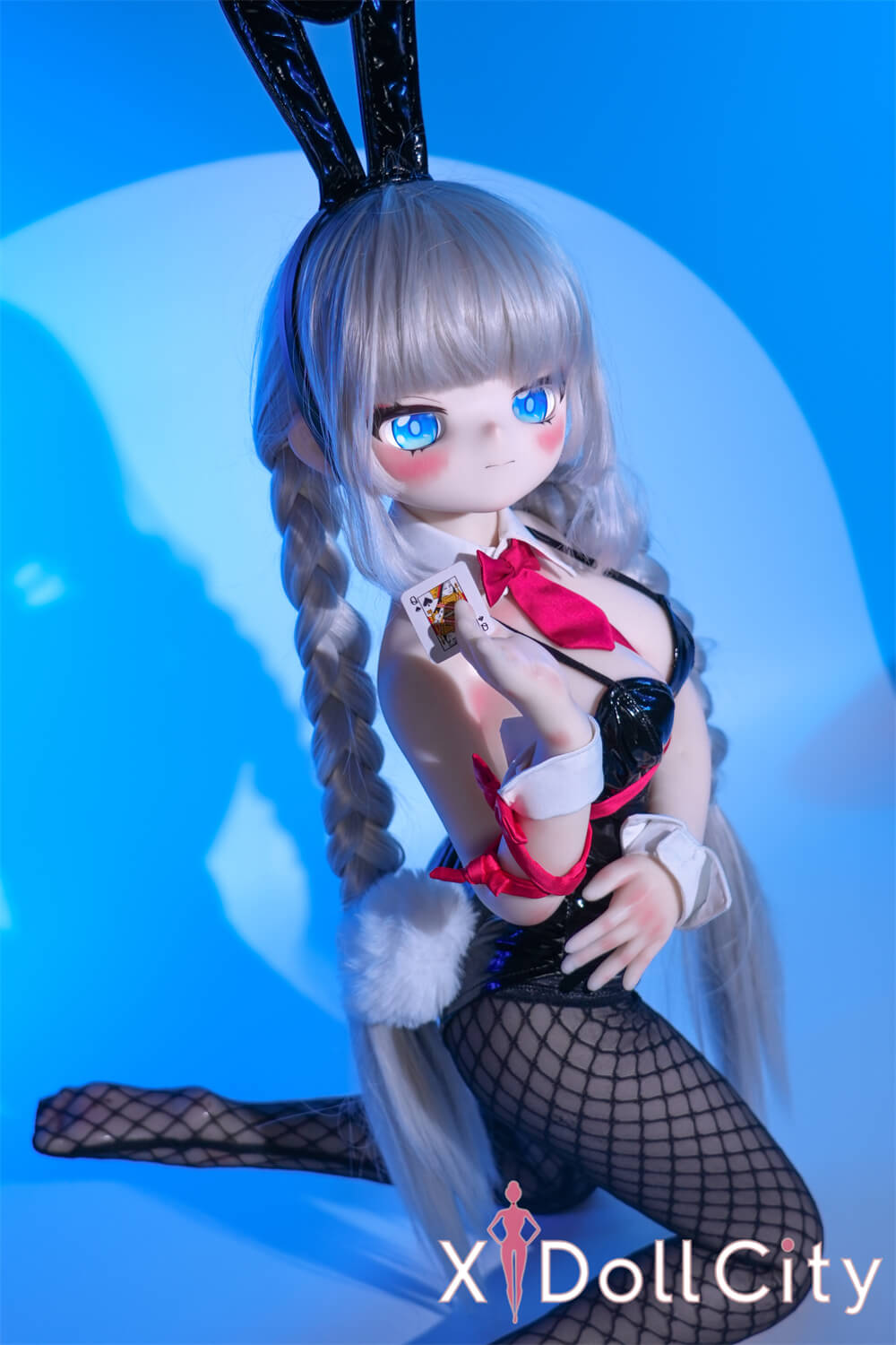 MW Girl (魔物姫)7kg 柚湖(ゆずこ)アニメドール 掲載画像はレジンヘッド+シリコンボディ 氷色ウサギガール 肌色&眼球色&メイク&ウィッグ&衣装は宣材写真と同じ 成人スタイルラブドール