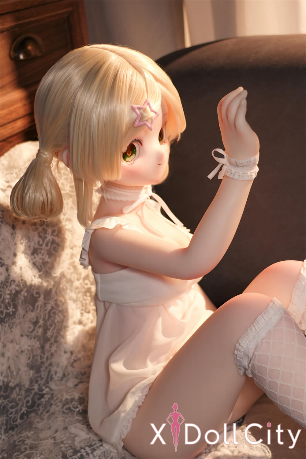 MW Girl (魔物姫)7kg 里奈 夢幻アニメリアルドール 掲載画像はレジンヘッド+シリコンボディ 肌色&眼球色&メイク&ウィッグ&衣装は宣材写真と同じ 成人スタイルラブドール