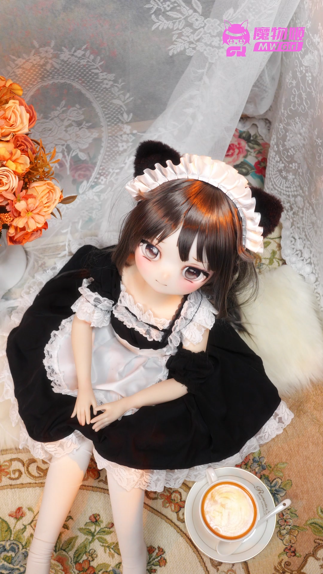 MW Girl(魔物姫) 5.2kg 柚原愛 掲載画像はレジンヘッド+シリコンボディ 肌色&眼球色&メイク&ウィッグ&衣装は宣材写真と同じ 成人スタイルラブドール