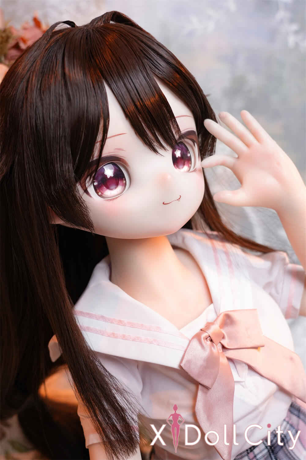 MW Girl(魔物姫) 7kg こもも 掲載画像はレジンヘッド+シリコンボディ 可愛いメイド アニメドール 肌色&眼球色&メイク&ウィッグ&衣装は宣材写真と同じ 成人スタイルラブドール