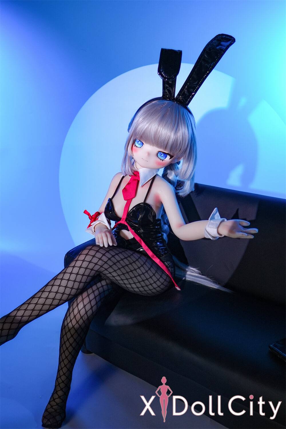 MW Girl (魔物姫)7kg 柚湖(ゆずこ)アニメドール 掲載画像はレジンヘッド+シリコンボディ 氷色ウサギガール 肌色&眼球色&メイク&ウィッグ&衣装は宣材写真と同じ 成人スタイルラブドール