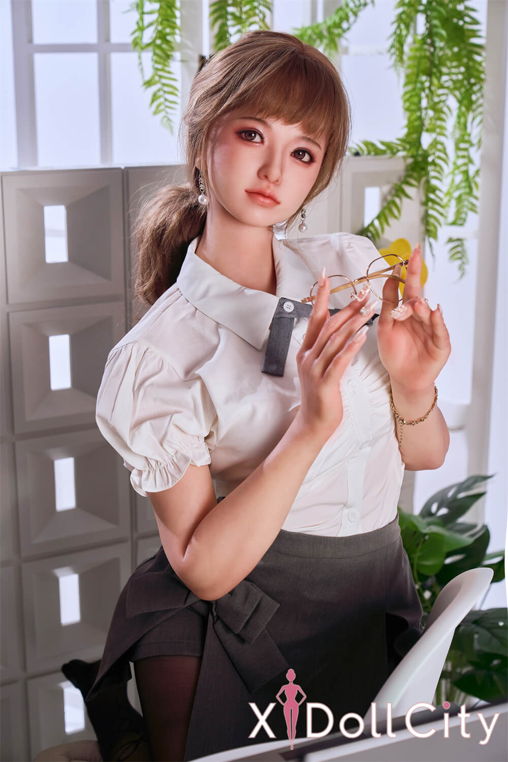 Sangedoll 筱诺 #28 158cm Eカップ 顎機能追加可 フルシリコン リアルな肌質感付き 眼鏡OL系 ラブドール