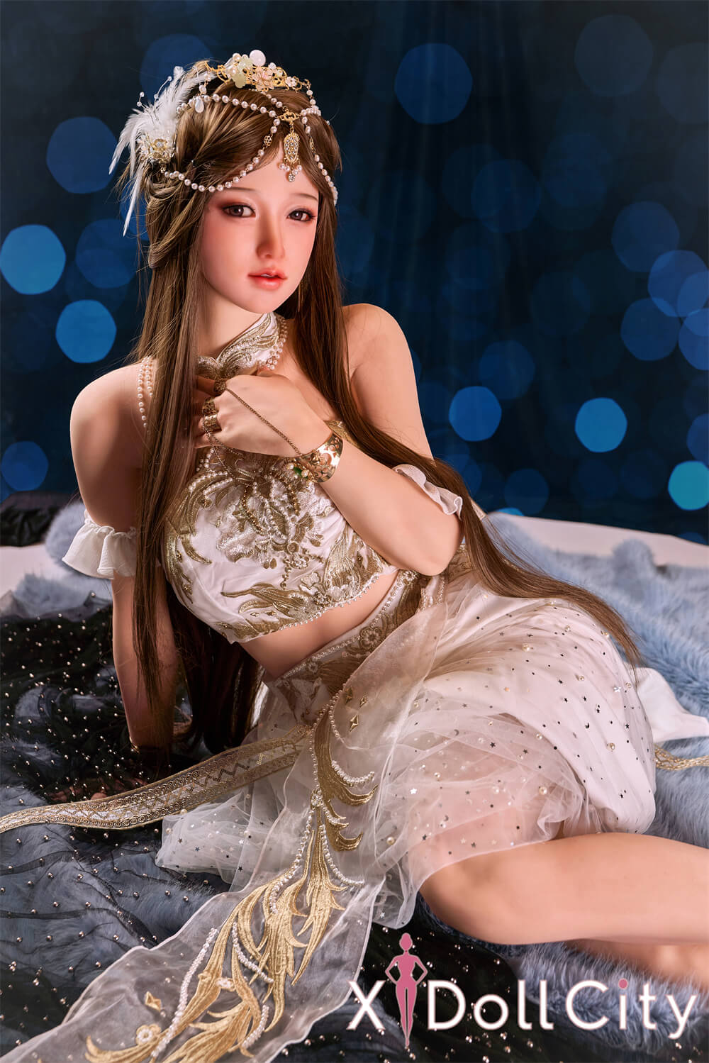 Sangedoll 彩月 #41 158cm Eカップ 顎機能追加可 フルシリコン リアルな肌質感付き 天女 綺麗 等身大 ラブドール