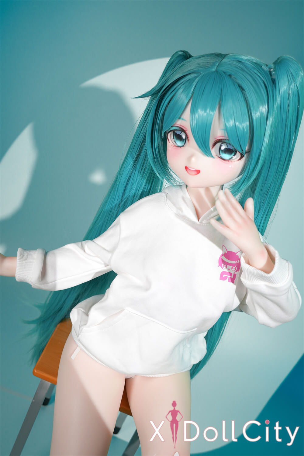 MW Girl(魔物姫) 7kg 小音 掲載画像はレジンヘッド+シリコンボディ 元気系 初音ミク アニメドール 肌色&眼球色&メイク&ウィッグ&衣装は宣材写真と同じ 成人スタイルラブドール