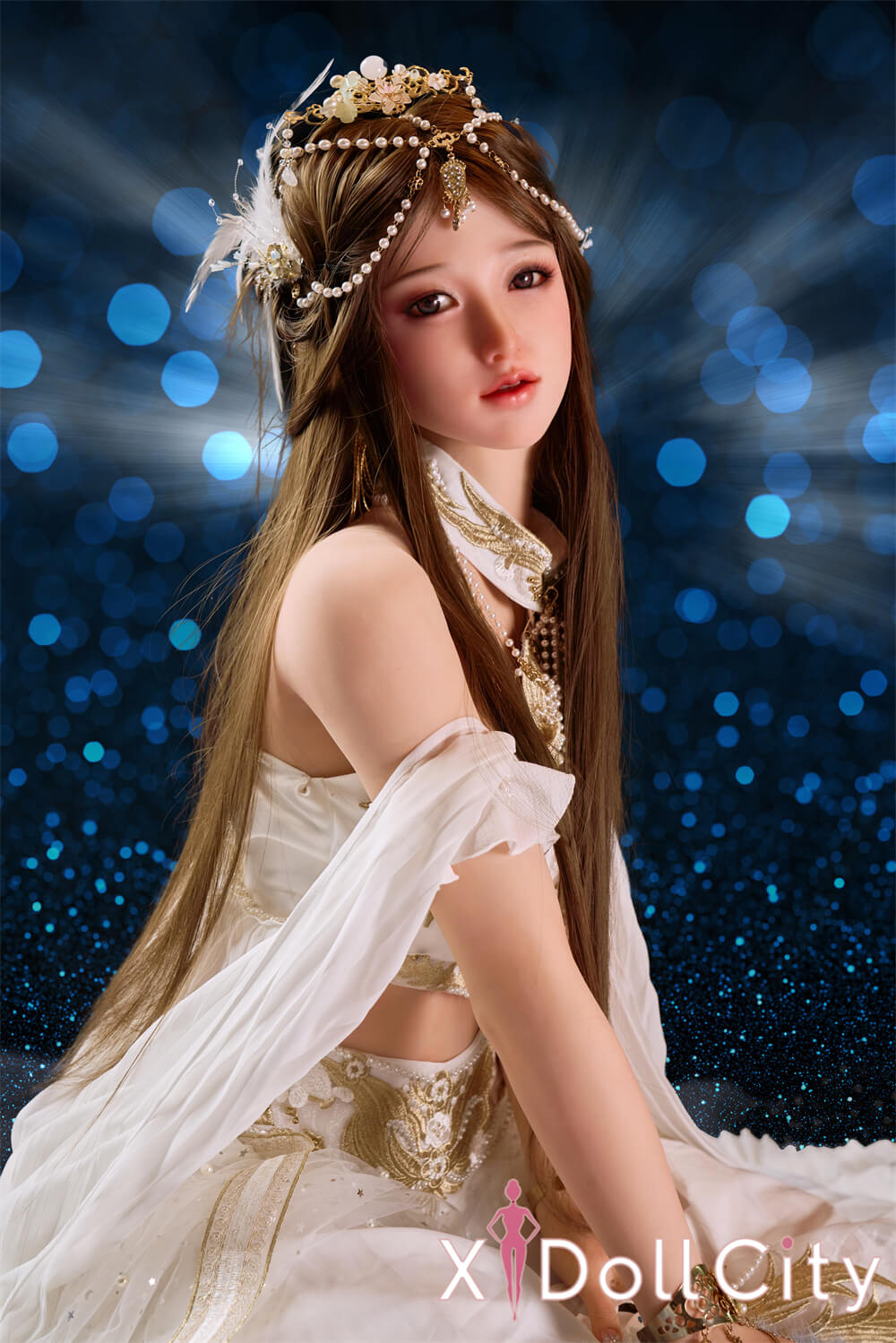 Sangedoll 彩月 #41 158cm Eカップ 顎機能追加可 フルシリコン リアルな肌質感付き 天女 綺麗 等身大 ラブドール