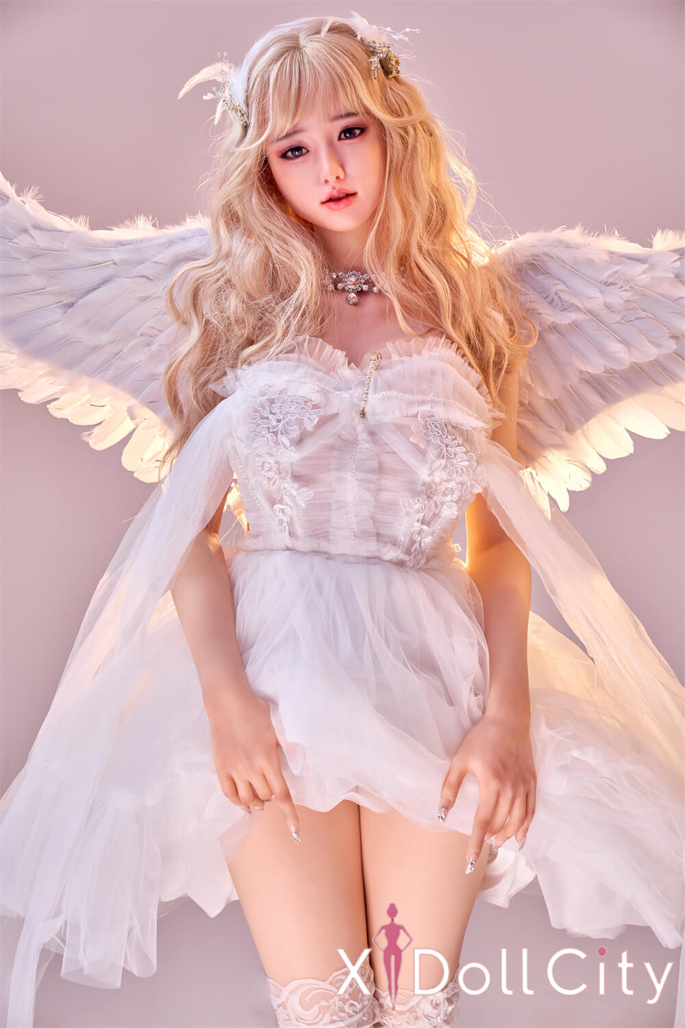 Sangedoll 彩月 #41 159cm Eカップ 顎機能追加可 フルシリコン 純白ウエディング夢幻 等身大 ラブドール