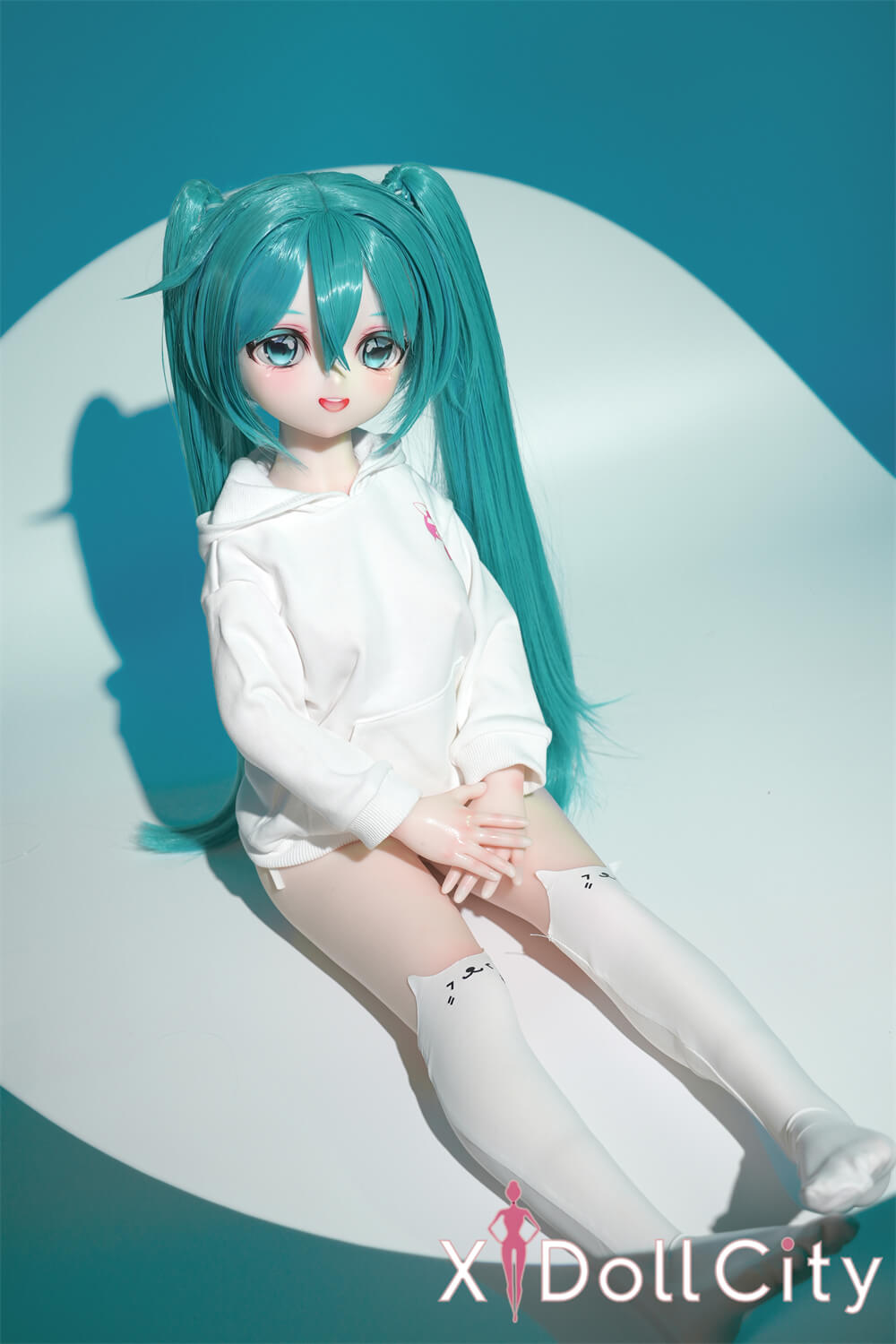 MW Girl(魔物姫) 7kg 小音 掲載画像はレジンヘッド+シリコンボディ 元気系 初音ミク アニメドール 肌色&眼球色&メイク&ウィッグ&衣装は宣材写真と同じ 成人スタイルラブドール