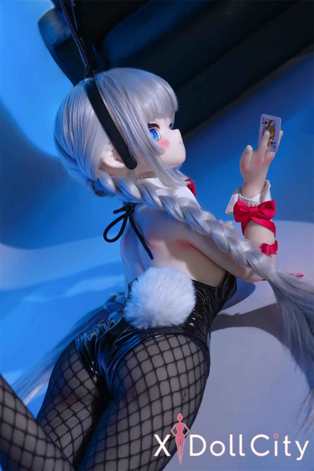 MW Girl (魔物姫)7kg 柚湖(ゆずこ)アニメドール 掲載画像はレジンヘッド+シリコンボディ 氷色ウサギガール 肌色&眼球色&メイク&ウィッグ&衣装は宣材写真と同じ 成人スタイルラブドール