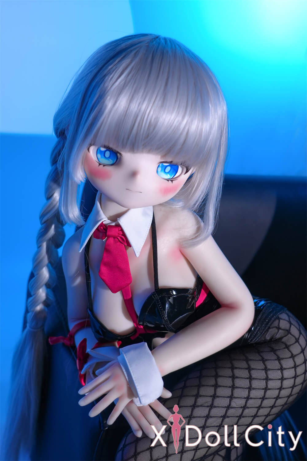 MW Girl (魔物姫)7kg 柚湖(ゆずこ)アニメドール 掲載画像はレジンヘッド+シリコンボディ 氷色ウサギガール 肌色&眼球色&メイク&ウィッグ&衣装は宣材写真と同じ 成人スタイルラブドール