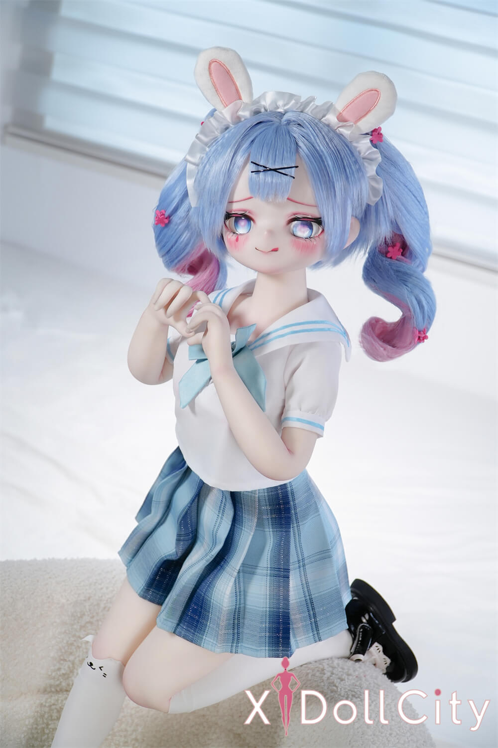 MW Girl(魔物姫) 7kg 小兎奈奈ちゃん 掲載画像はレジンヘッド+シリコンボディ キュート系ミニラブドール 肌色&眼球色&メイク&ウィッグ&衣装は宣材写真と同じ 成人スタイルラブドール