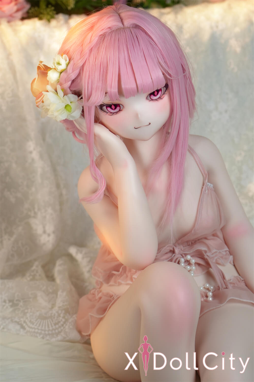 MW Girl (魔物姫)17kg ねんねん 可愛い幻想世界 掲載画像はレジンヘッド+シリコンボディ 肌色&眼球色&メイク&ウィッグ&衣装は宣材写真と同じ 成人スタイルラブドール