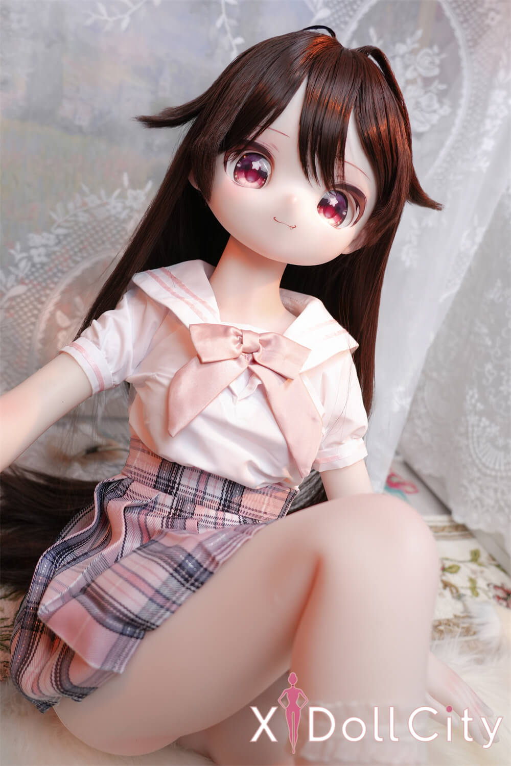 MW Girl(魔物姫) 7kg こもも 掲載画像はレジンヘッド+シリコンボディ 可愛いメイド アニメドール 肌色&眼球色&メイク&ウィッグ&衣装は宣材写真と同じ 成人スタイルラブドール
