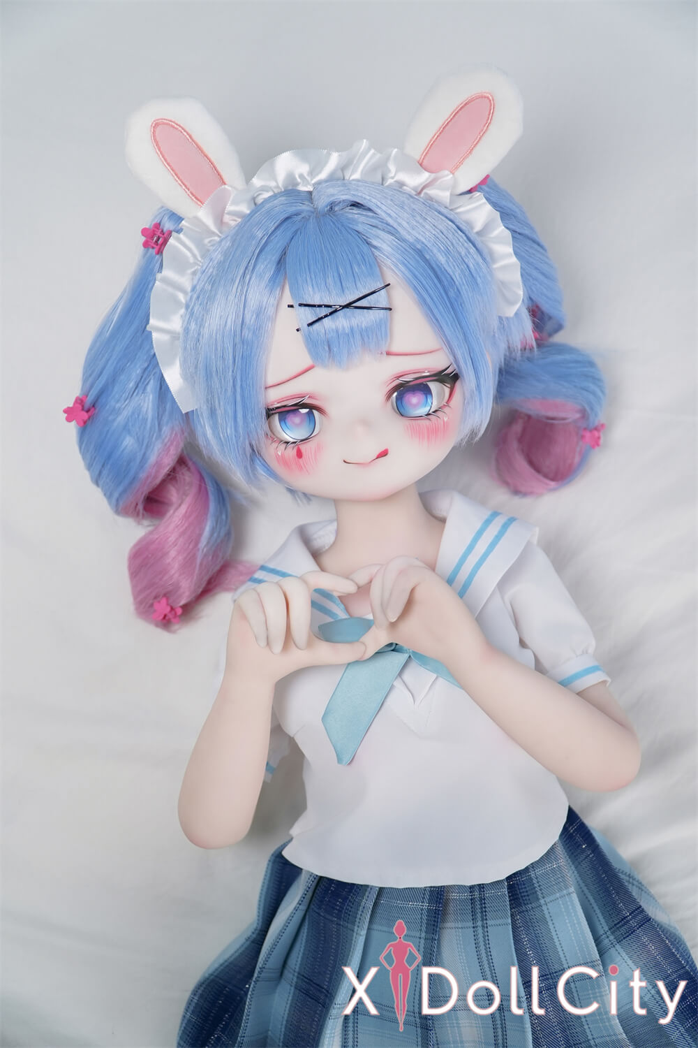 MW Girl(魔物姫) 7kg 小兎奈奈ちゃん 掲載画像はレジンヘッド+シリコンボディ キュート系ミニラブドール 肌色&眼球色&メイク&ウィッグ&衣装は宣材写真と同じ 成人スタイルラブドール